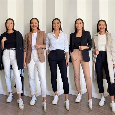 business attire with sneakers
